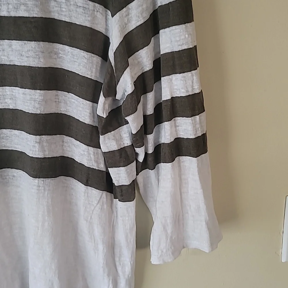 Chico's Boatneck  100% Linen Women Pullover Top XL - Picture 3 of 10